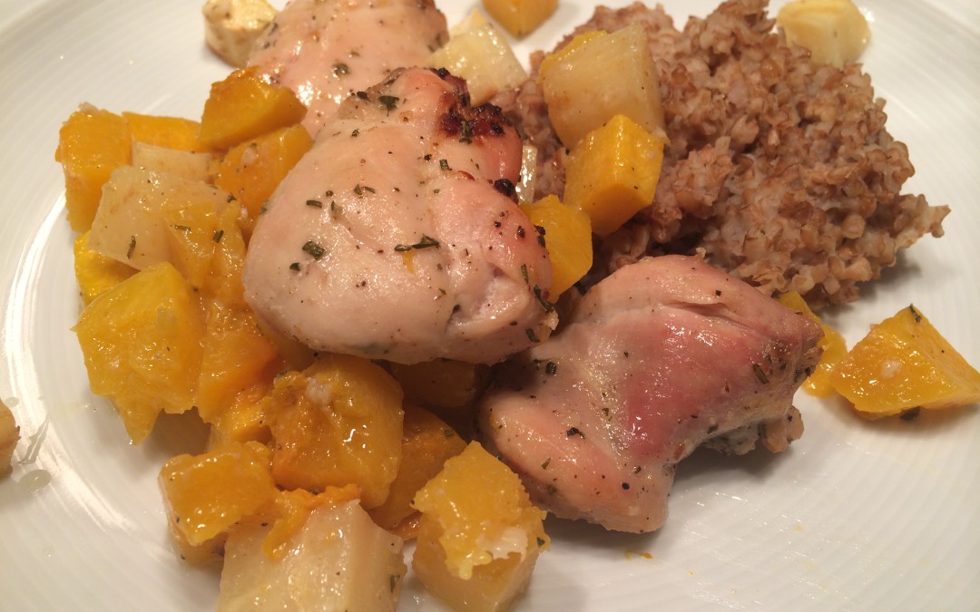 Oven Roasted Chicken, Parsnip, Butternut Squash with Bulgur