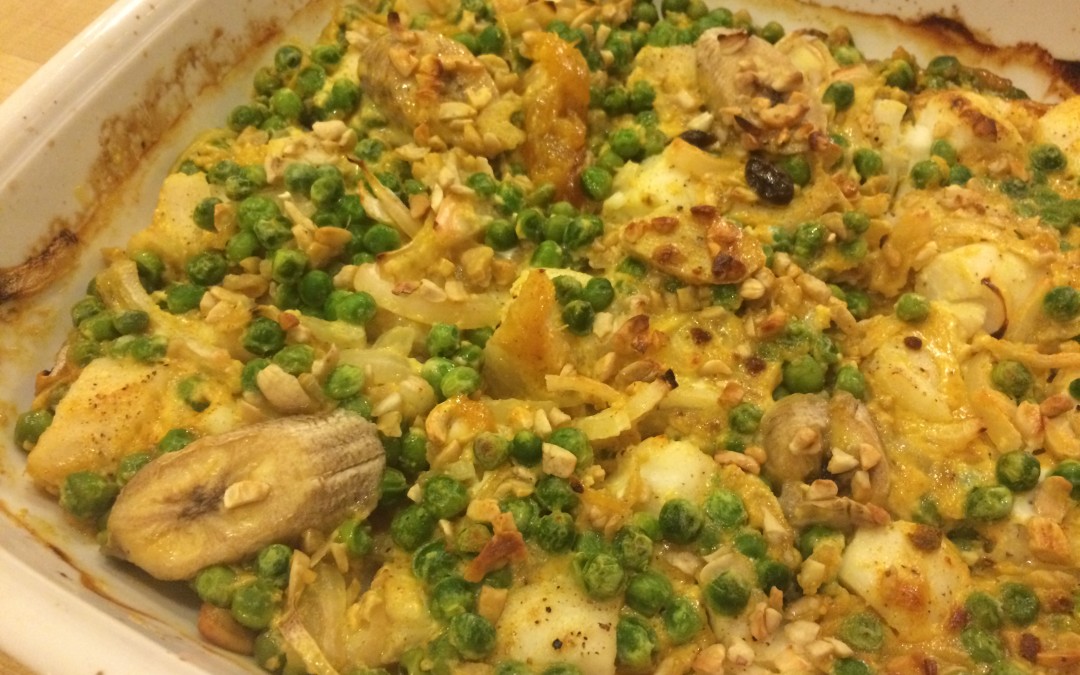 Fish and Pea Bake with a Caribbean Twist
