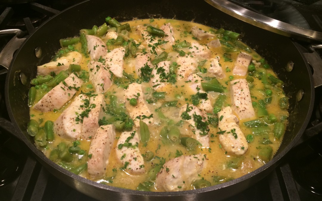 Coconut Fish Curry with Peas and Green Beans