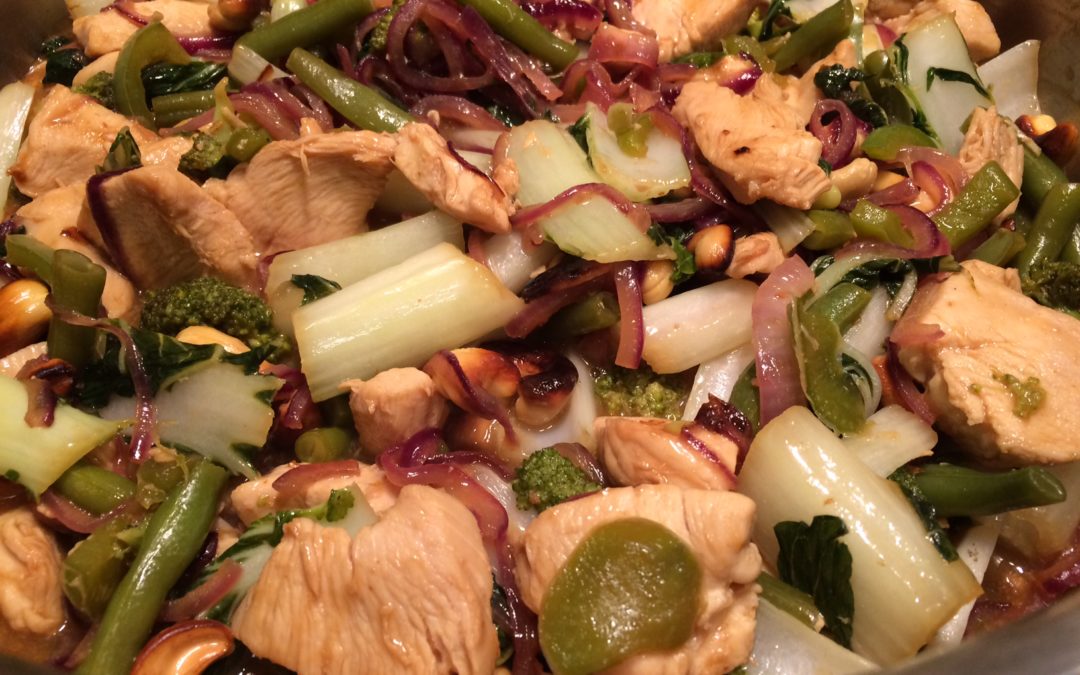 Chicken and Cashew Stir Fry with Vegetable Medley